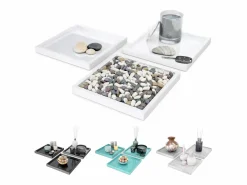 Vladon Cuenco decorativo Maya, moderno Plato decorativo cuadrado, Roble natural, Juego de 3 (20 x 1,8 x 20 cm) Color natural claro Outlet