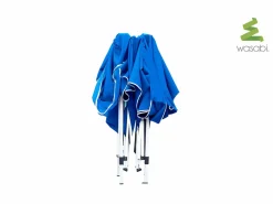 Wasabi - Carpa Plegable 3x3 m Compact Azuk – Resistente al Agua – Vientos y Piquetas Fijación – Estructura de Acero – Cenador Jardín – Pérgola Playa – Exteriores Azul Best