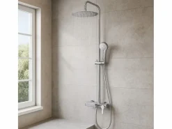 Essebagno Waterbox II columna de ducha mecánica cromada Plateado Discount