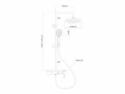 Essebagno Waterbox II columna de ducha mecánica cromada Plateado Discount