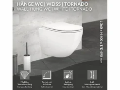 WC Cerámico suspendido 49cm sin reborde corto con sistema softclose^LuxeBath