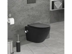 WC cerámico suspendido con función bidé y tornado corto 49 cm softclose^LuxeBath Online
