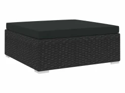 Garden Furniture Reposapiés|West Orange Reposapiés seccional con cojín 1 ud ratán sintético