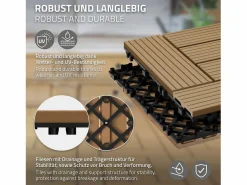 WPC Baldosas para terrazas 30x30 cm - 55 piezas por 5m²^ECD Germany Sale