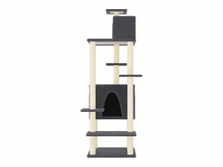 Garden Furniture Juego De Animales|Wundir Rascador para gatos con postes de sisal gris oscuro 154 cm