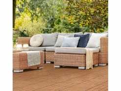 ECD Germany 55x Baldosas de exterior de WPC, 30 x 30 cm, marrón claro, 5 m² Marru00f3n Online