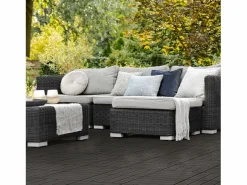 ECD Germany Terraza|55x Baldosas de terraza de WPC, Baldosas de balcón,30x30cm, antracita, 5 m²