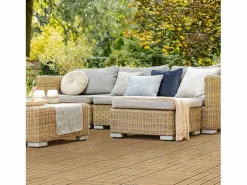 55x Baldosas de terraza de WPC 30x30 cm teca 5m²^ECD Germany Best
