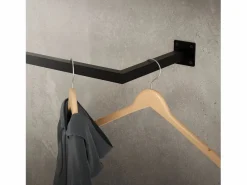 ML-DESIGN Burro Para Ropa|3x Perchero de pared para vestidor/armario barra para ropa/toallas 60x12cm