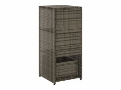Garden Furniture Armario De Jardín|Ylira Armario de almacenaje de jardín ratán PE 50x55x115 cm