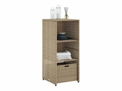 Ylira Armario de almacenaje de jardín ratán PE 50x55x115 cm^Garden Furniture Hot