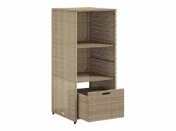 Ylira Armario de almacenaje de jardín ratán PE 50x55x115 cm^Garden Furniture Hot