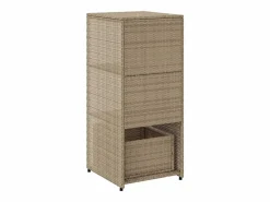 Ylira Armario de almacenaje de jardín ratán PE 50x55x115 cm^Garden Furniture Hot