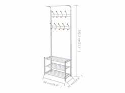 Garden Furniture Perchero|Yngulf Perchero de ropa con repisa para zapatos 68x32x182,5 cm