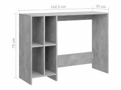 Garden Furniture Mesa De Ordenador|Yvo-Jan Escritorio notebook contrachapado hormigón 102,5x35x75 cm