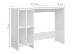 Garden Furniture Mesa De Ordenador|Yvo-Jan Escritorio notebook contrachapado brillo 102,5x35x75 cm