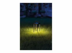 Zafferano - Farol solar para el hogar de 2 LED, 37,3 cm, lámpara de pared y mesa de 2 W con batería y sensor crepuscular, color Blanco Sale