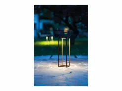 Zafferano - Farol solar para el hogar con 2 LED, 37,3 cm, lámpara de pared y mesa de 2 W a batería con sensor crepuscular, color salvia^ Hot