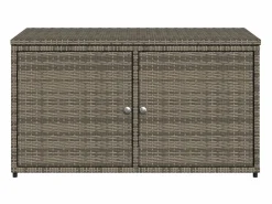 Garden Furniture Armario De Jardín|Zandar Armario de almacenaje de jardín ratán PE 110x55x60,5 cm