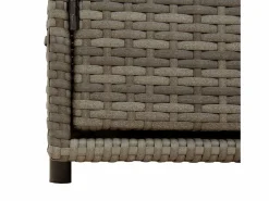 Garden Furniture Armario De Jardín|Zandar Armario de almacenaje de jardín ratán PE 110x55x60,5 cm