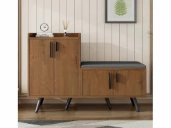 Zapatero - con banco y 4 puertas - Marrón^ModernLuxe New