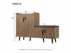 Zapatero - con banco y 4 puertas - Marrón^ModernLuxe New
