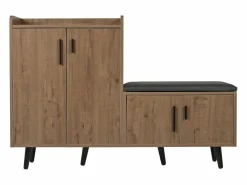 Zapatero - con banco y 4 puertas - Marrón^ModernLuxe New