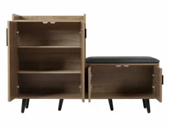 Zapatero - con banco y 4 puertas - Marrón^ModernLuxe New