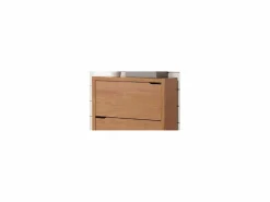 Zapatero 3 puertas kubox acabado maple, 79cm(ancho) 119cm(altura) 24cm(fondo) Marru00f3n Discount