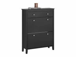 Sobuy Zapatero|Mueble De Almacenaje|Zapatero 2 Solapas Armario de Entrada Zapatero con cajón grande 80 x 25 x 108 cm FSR89-SCH ES