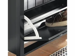 Sobuy Zapatero|Mueble De Almacenaje|Zapatero 2 Solapas Armario de Entrada Zapatero con cajón grande 80 x 25 x 108 cm FSR89-SCH ES