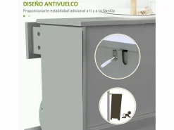 Zapatero Afternoon cajón con 2 puertas 98,5x60x23,5 cm^Homcom