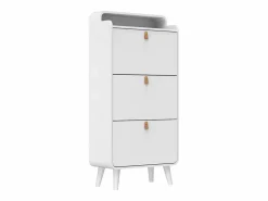 Zapatero|Mueble De Almacenaje|Zapatero - Zapatero con 3 cajones plegables y compartimento superior - para entrada y dormitorio