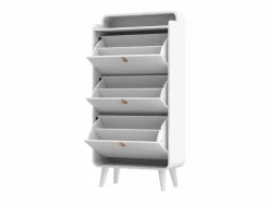 Zapatero|Mueble De Almacenaje|Zapatero - Zapatero con 3 cajones plegables y compartimento superior - para entrada y dormitorio