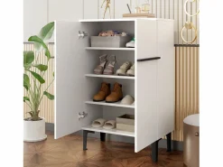 Hauss Spole Zapatero|Mueble De Almacenaje|Zapatero con 2 puertas - estantes regulables 60 × 34,5 x 95 cm