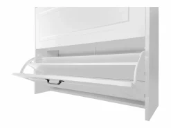 Zapatero con 2 cajones y 3 puertas - Tiradores negros - Madera blanca^Hauss Spole Hot