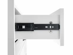Zapatero con 2 cajones y 3 puertas - Tiradores negros - Madera blanca^Hauss Spole Hot