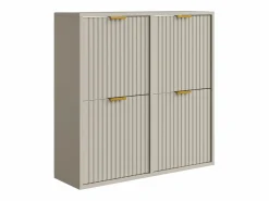 Vente-unique Zapatero|Mueble De Almacenaje|Zapatero con 4 compartimentos abatibles - y dorado - FRALYN+R354