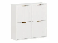 Zapatero con 4 compartimentos abatibles - y dorado - FRALYN^Vente-unique Outlet