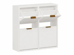 Zapatero con 4 compartimentos abatibles - y dorado - FRALYN^Vente-unique Outlet