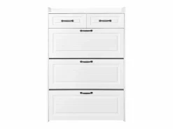 Merax Zapatero|Mueble De Almacenaje|Zapatero con 3 puertas + 2 cajones - zapatero - 80 x 23 x 131 cm - aglomerado -