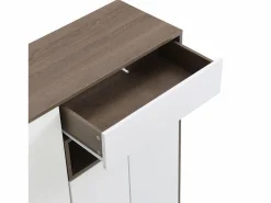 Zapatero con banco para zapatos, 3 puertas y 1 cajón, madera y - para recibidores^OKWISH