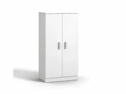 duehome Zapatero|Mueble De Almacenaje|Zapatero de 2 puertas en blanco mate 55x108 cm Liam Blanco Artik (Blanco Mate)
