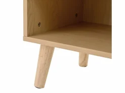 Zapatero|Mueble De Almacenaje|Zapatero de madera con 3 puertas y 1 cajón - Zapatero con tiradores de metal y patas de madera maciza - almacenaje abierto