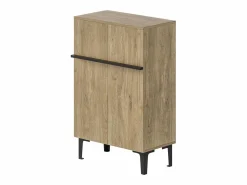 Zapatero en color madera con 2 puertas - estantes regulables 60 × 34,5 x 95 cm^Hauss Spole New