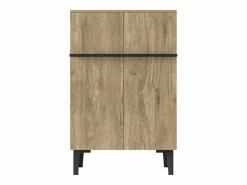 Zapatero en color madera con 2 puertas - estantes regulables 60 × 34,5 x 95 cm^Hauss Spole New