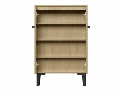 Zapatero en color madera con 2 puertas - estantes regulables 60 × 34,5 x 95 cm^Hauss Spole New