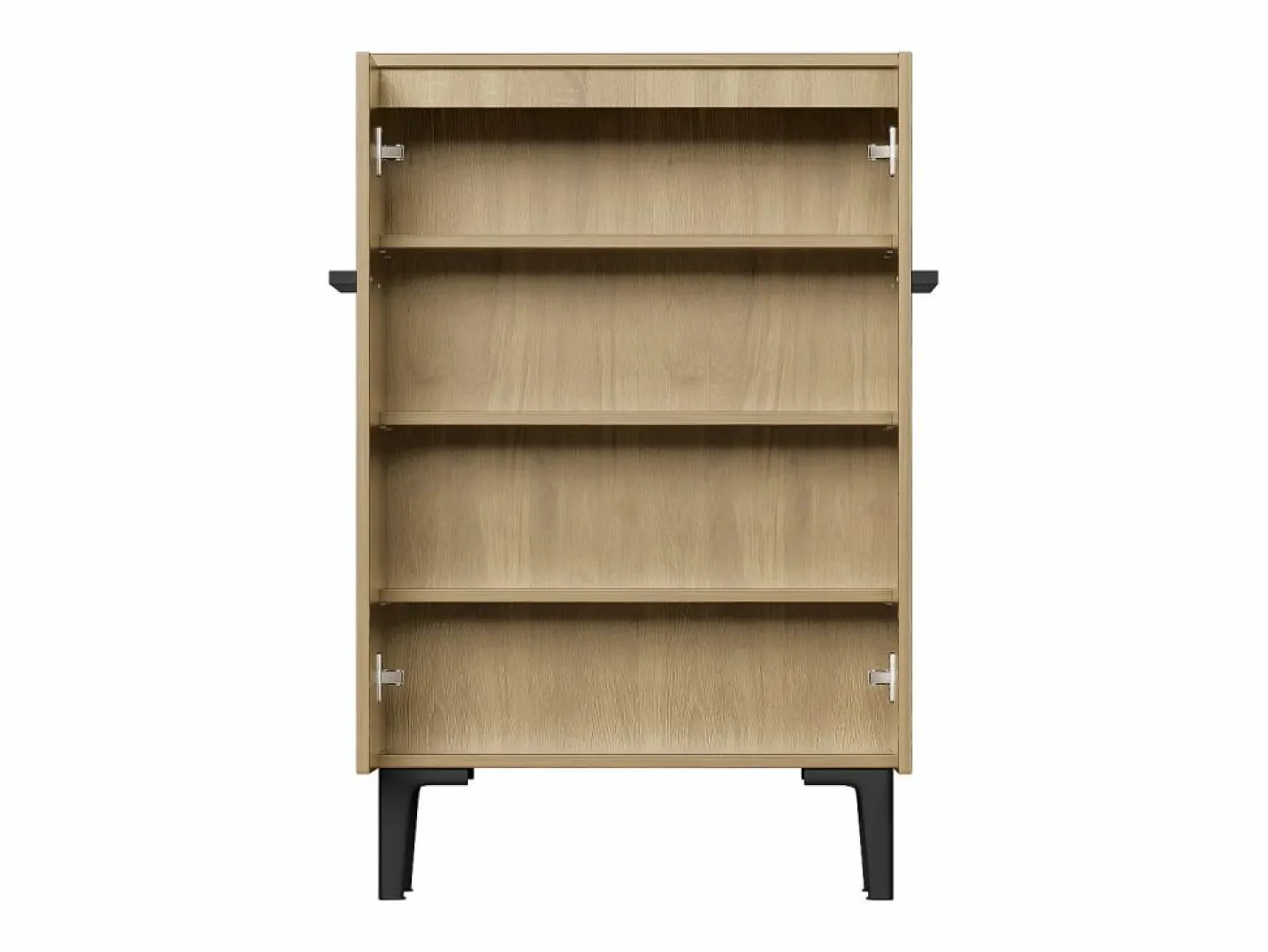 Zapatero en color madera con 2 puertas - estantes regulables 60 × 34,5 x 95 cm^Hauss Spole New