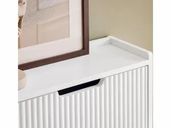 Sobuy Zapatero|Mueble De Almacenaje|Zapatero Estrecho con 4 Solapas Organizador FSR177-L-W ES