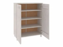 Zapatero HAMAR madera maciza de pino blanca 85x40x108 cm ES482910 Blanco Sale